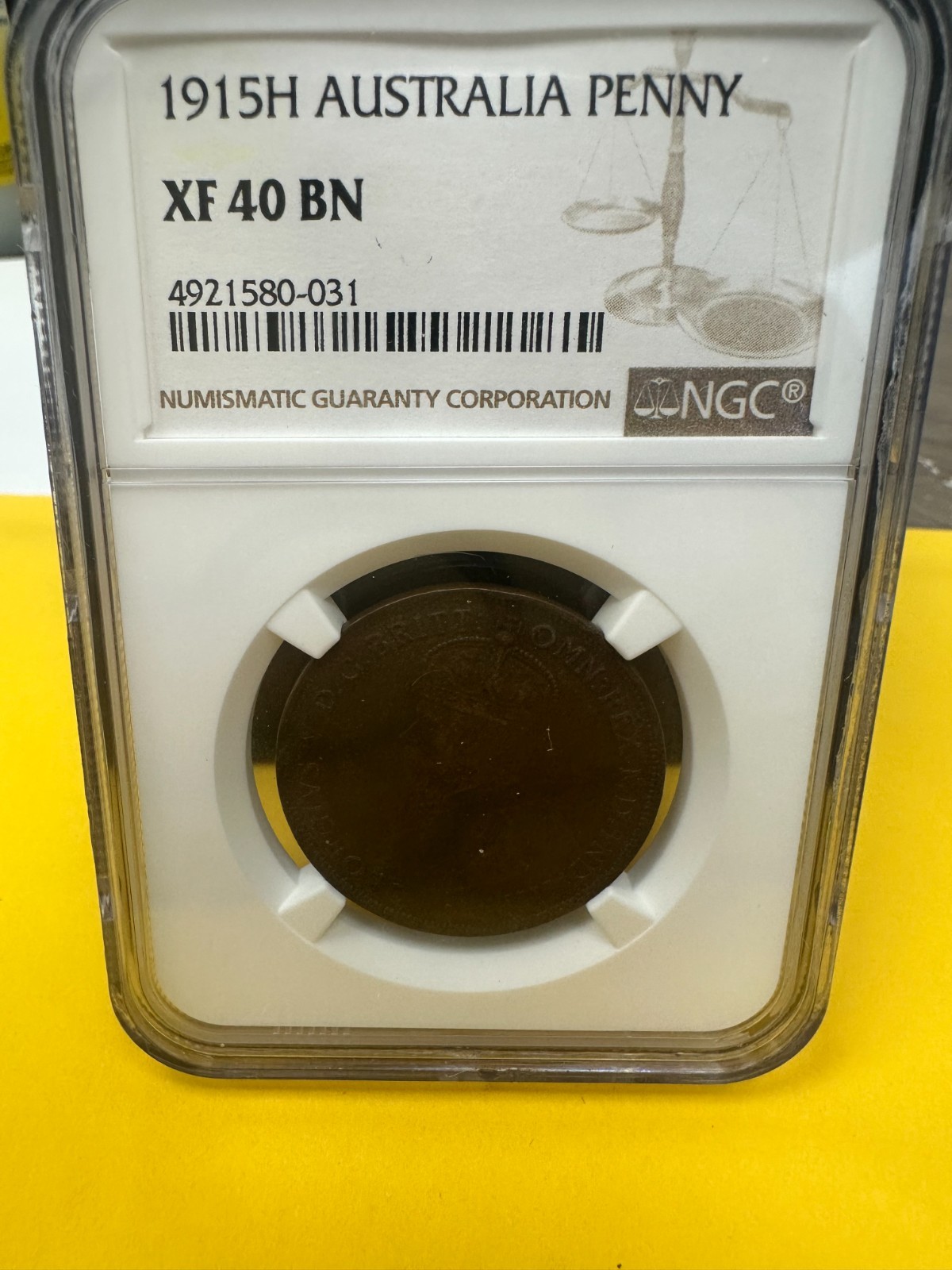 1915H AUSTRALIA PENNY XF40 BN