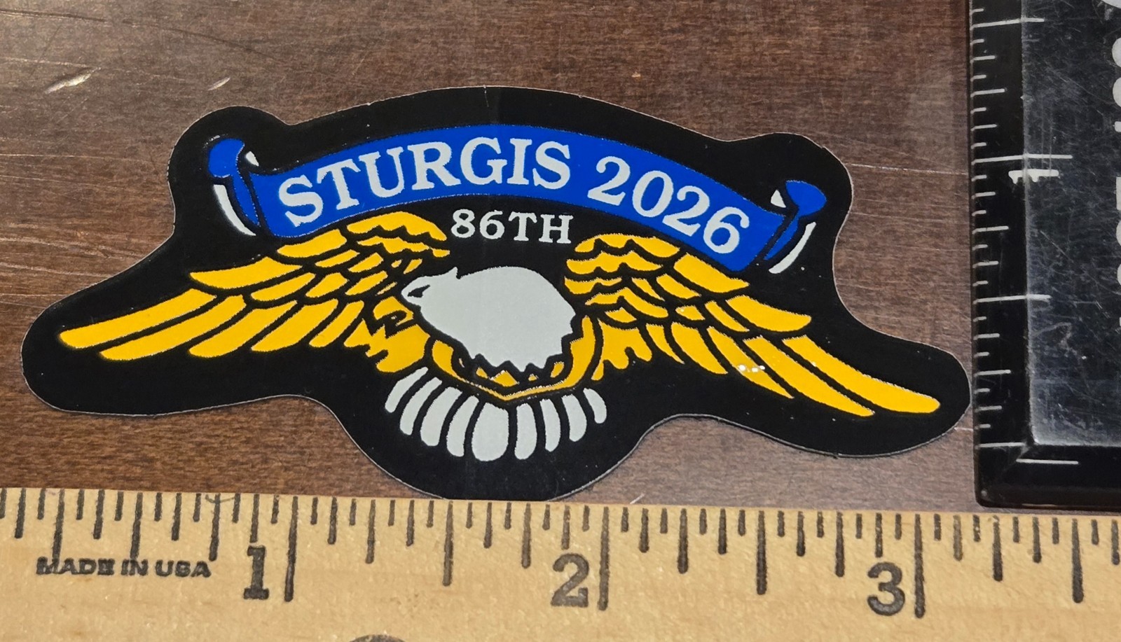 2026 Sturgis South Dakota Motorcycle Rally Eagle Wings Official Sticker Decal