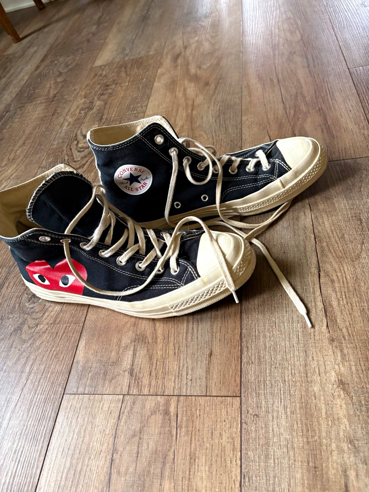 Converse X CDG PLAY All Star 70 High Top Canvas Lace-Up Sneaker Converse X CDG PLAY All Star 70 High Top Canvas Lace-Up Sneaker