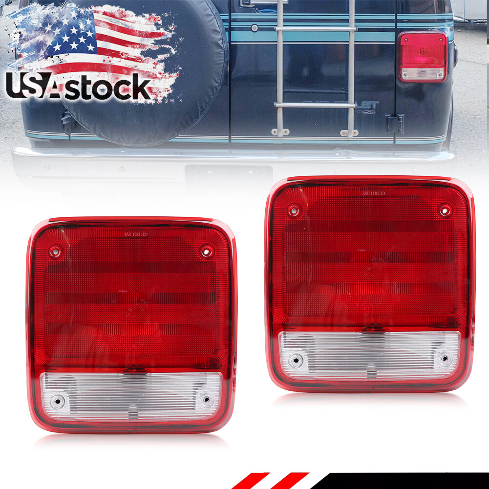 L&R Rear Tail Light Lamp Set For 1985-1995 Chevy G20 G30 & GMC G1500 G2500 G3500