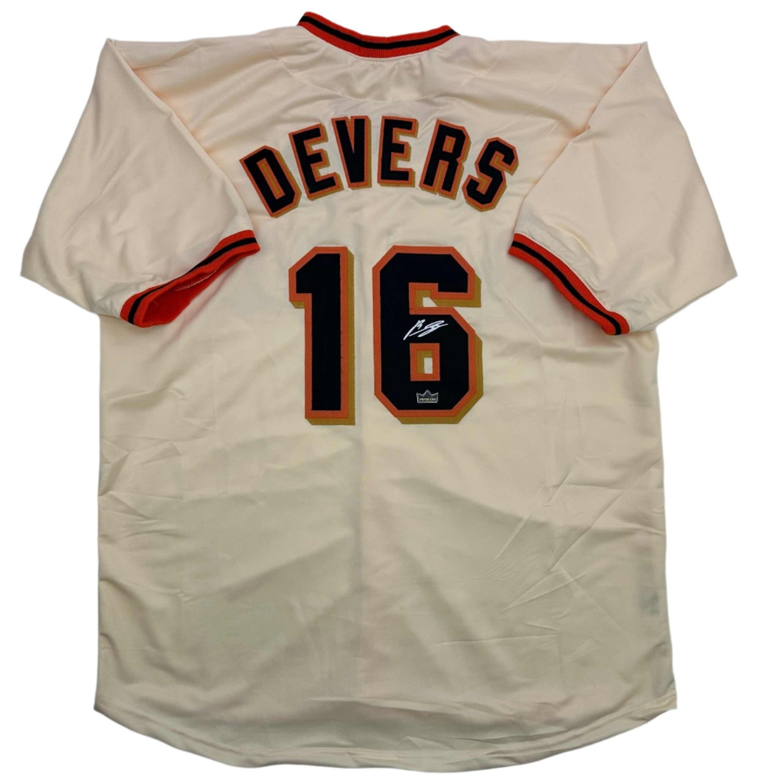 Facsimile Autographed Rafael Devers San Francisco Cream Jersey Men\'s XL
