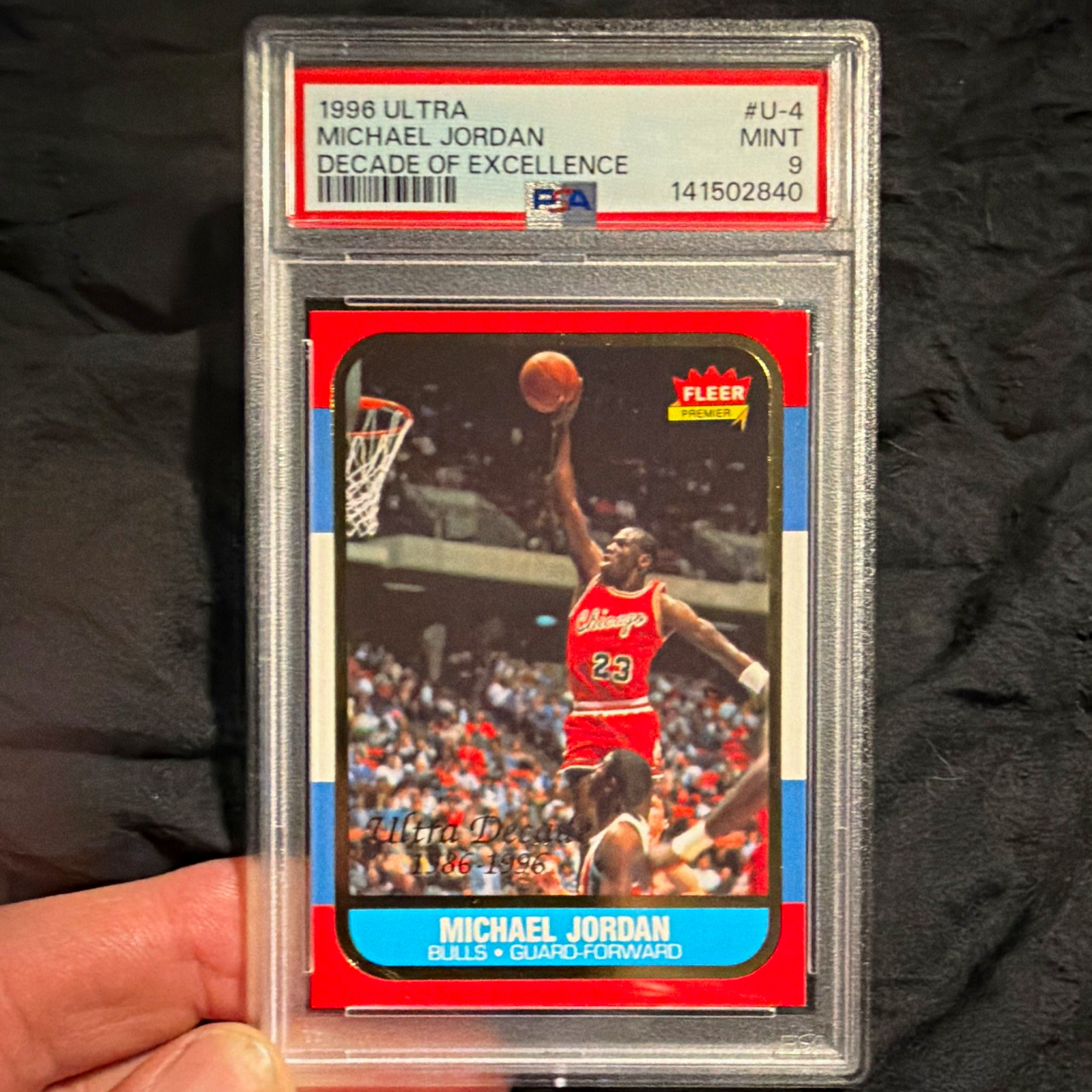 1996 Fleer Premier Ultra MICHAEL JORDAN Decade of Excellence PSA 9 NBA GOAT