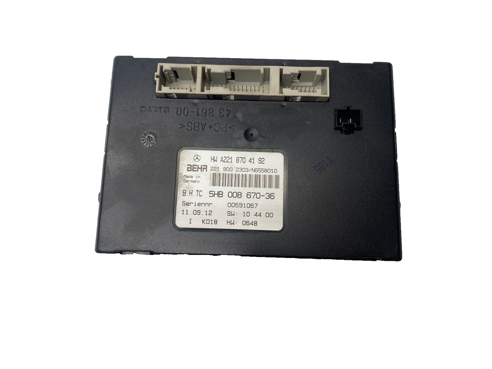 12-13 MERCEDES S550 W221 AC A/C HEATER CONTROL MODULE UNIT OEM C0.05 12-13 MERCEDES S550 W221 AC A/C HEATER CONTROL MODULE UNIT OEM C0.05