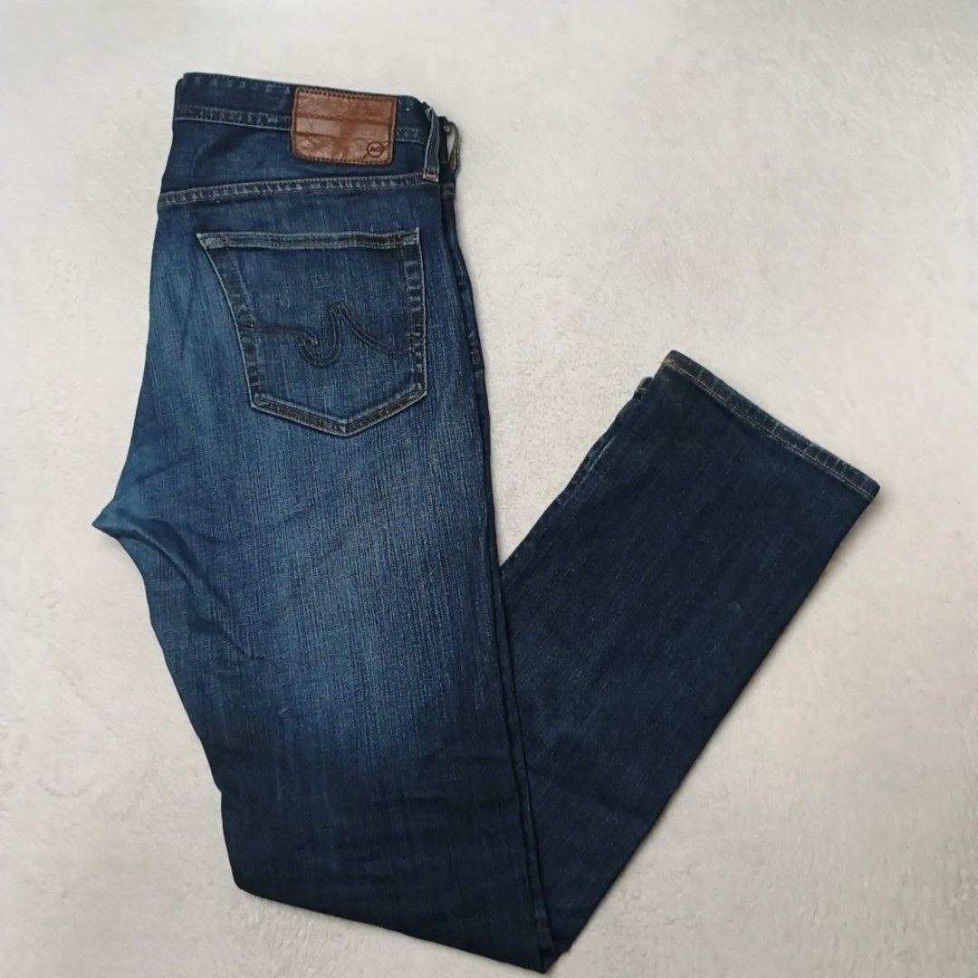 AG Adriano Goldschmied Jeans Mens 34x34 Blue The Graduate Straight Stretch