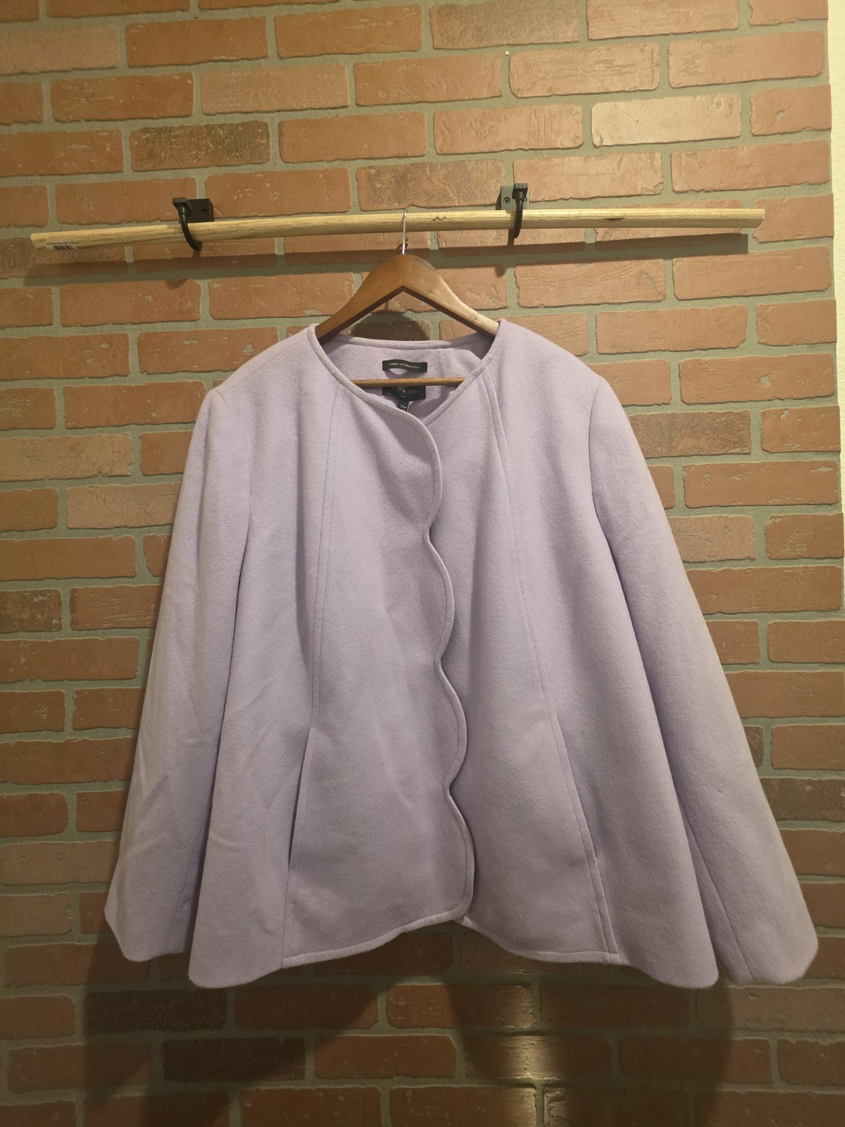 Talbots Women\'s Wool Nylon Blazer Plus Size 24W Woven Italy Button Front Sku28