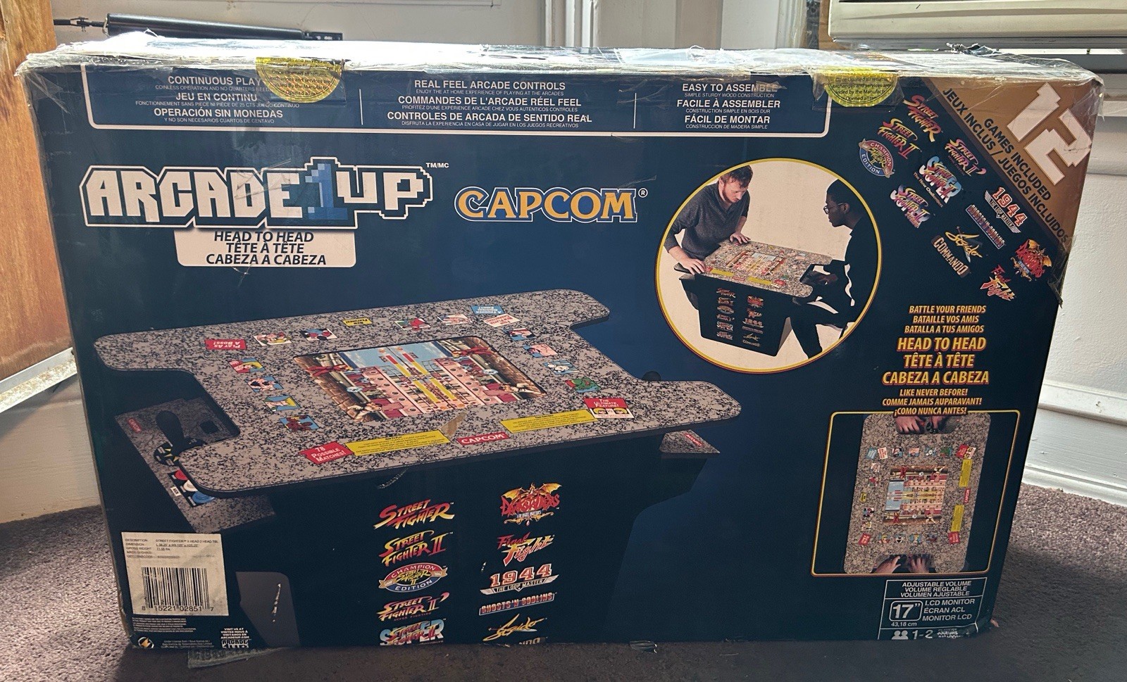 Arcade1Up Deluxe 12 Games Capcom Head-to-Head Table Street Fighter NEW