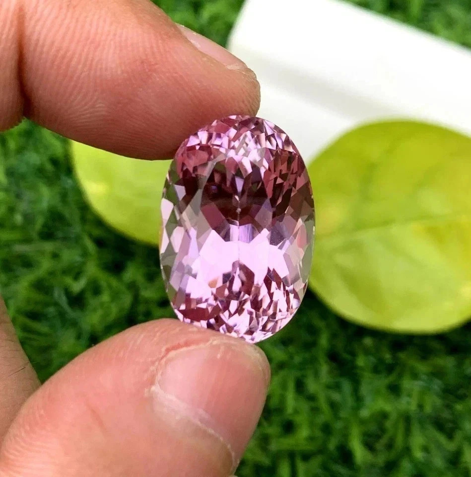 EGL Certified 50 Ct+ Natural Brazilian Oval Cut Pink Kunzite Loose Gemstone