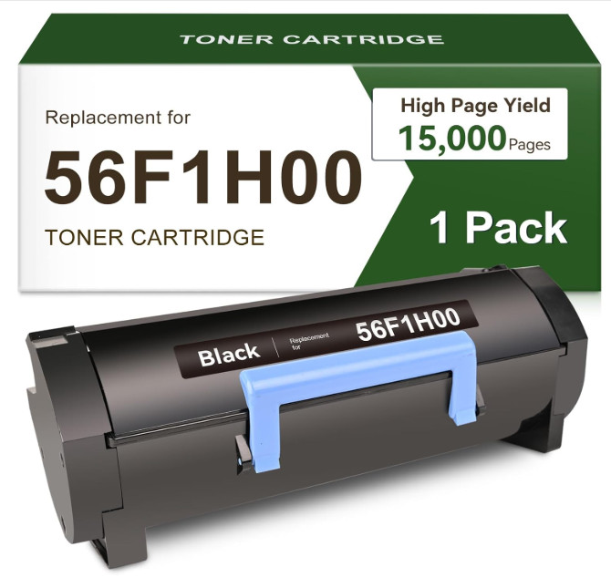 56F1H00 1 Pack Black Compatible Toner Cartridge MS321 MS421 MX622