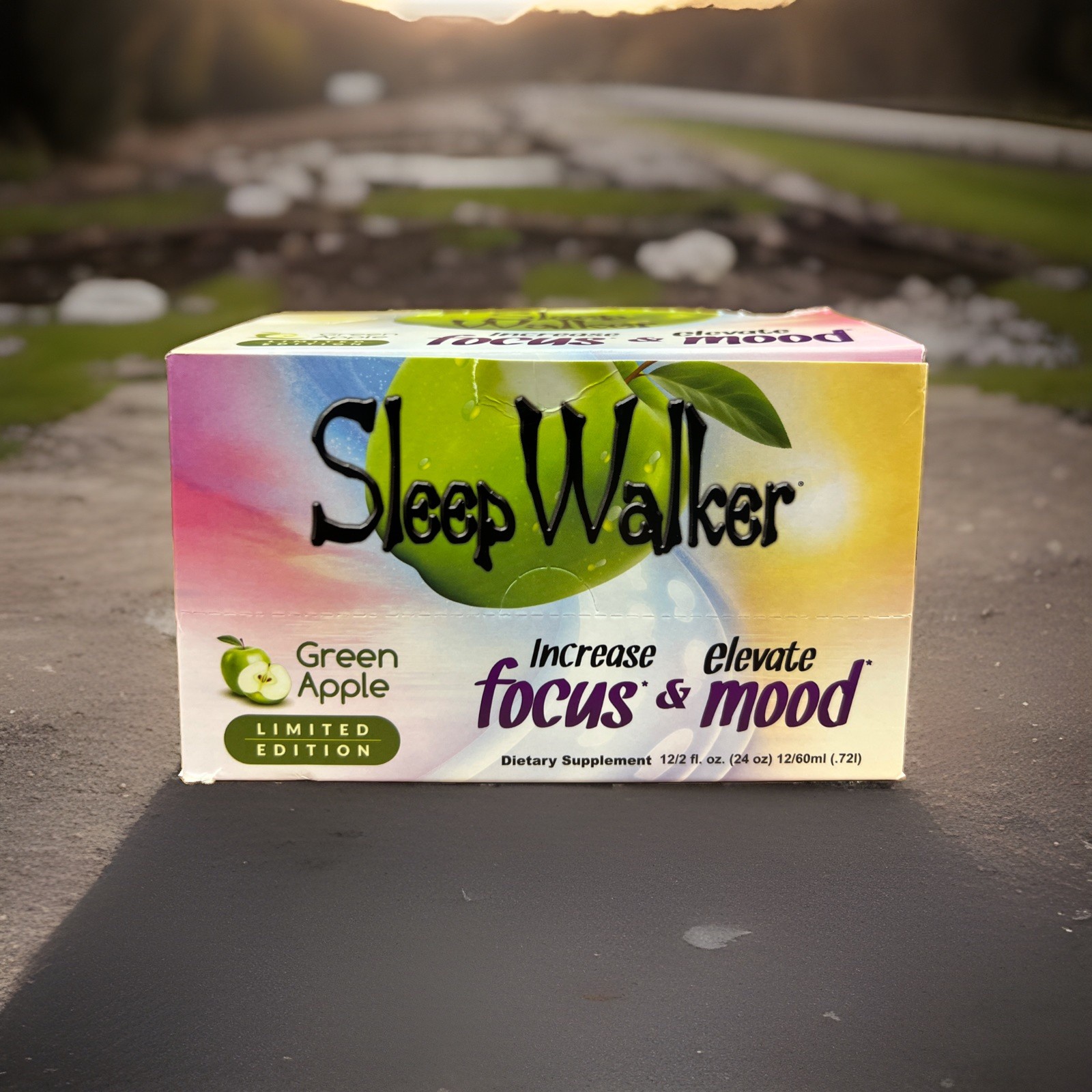 Sleep Walker Shot Green Apple 2oz 12 Pack Focus & Mood Enhancer, Limited Edition Sleep Walker Shot Green Apple 2oz 12 Pack Focus & Mood Enhancer, Limited Edition