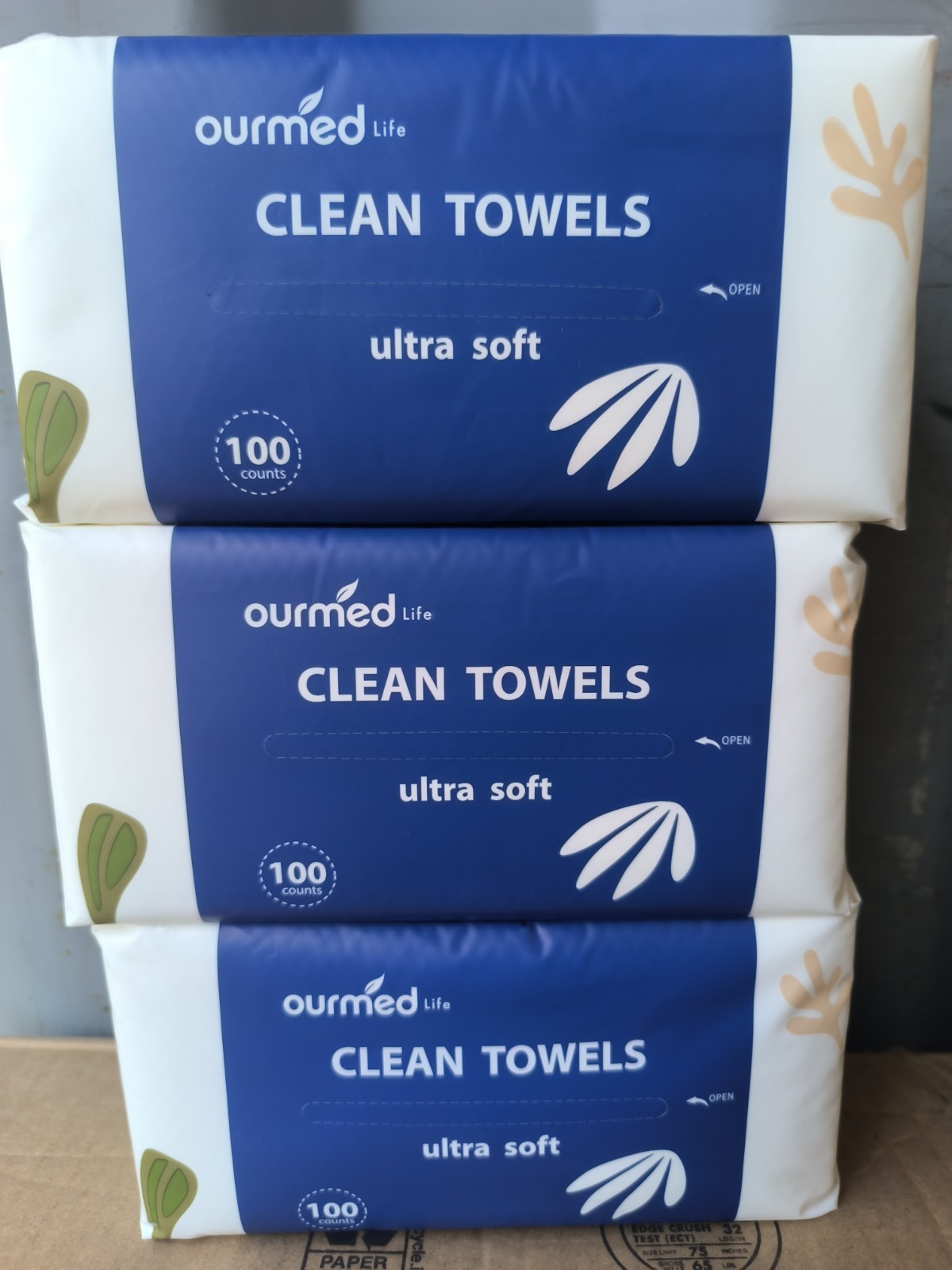 100×3=300 Ourmed Life Face Towels,Disposable Biodegradable Clean Facial Towels 100×3=300 Ourmed Life Face Towels,Disposable Biodegradable Clean Facial Towels