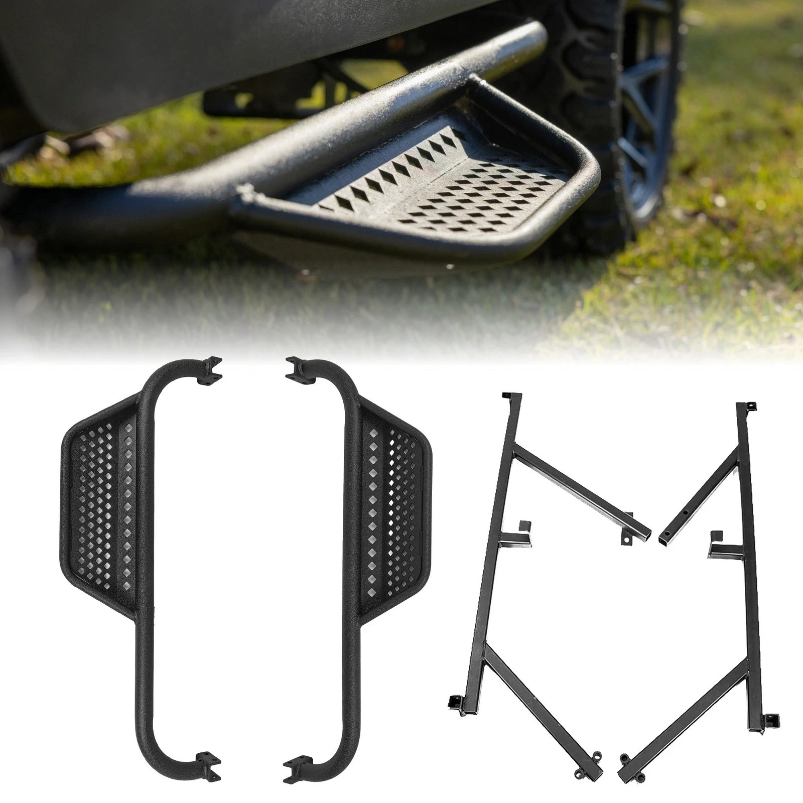 MadJax Armor Nerf Bar Drop Down Side Step & Mounting Kit for Yamaha Drive2 Cart MadJax Armor Nerf Bar Drop Down Side Step & Mounting Kit for Yamaha Drive2 Cart