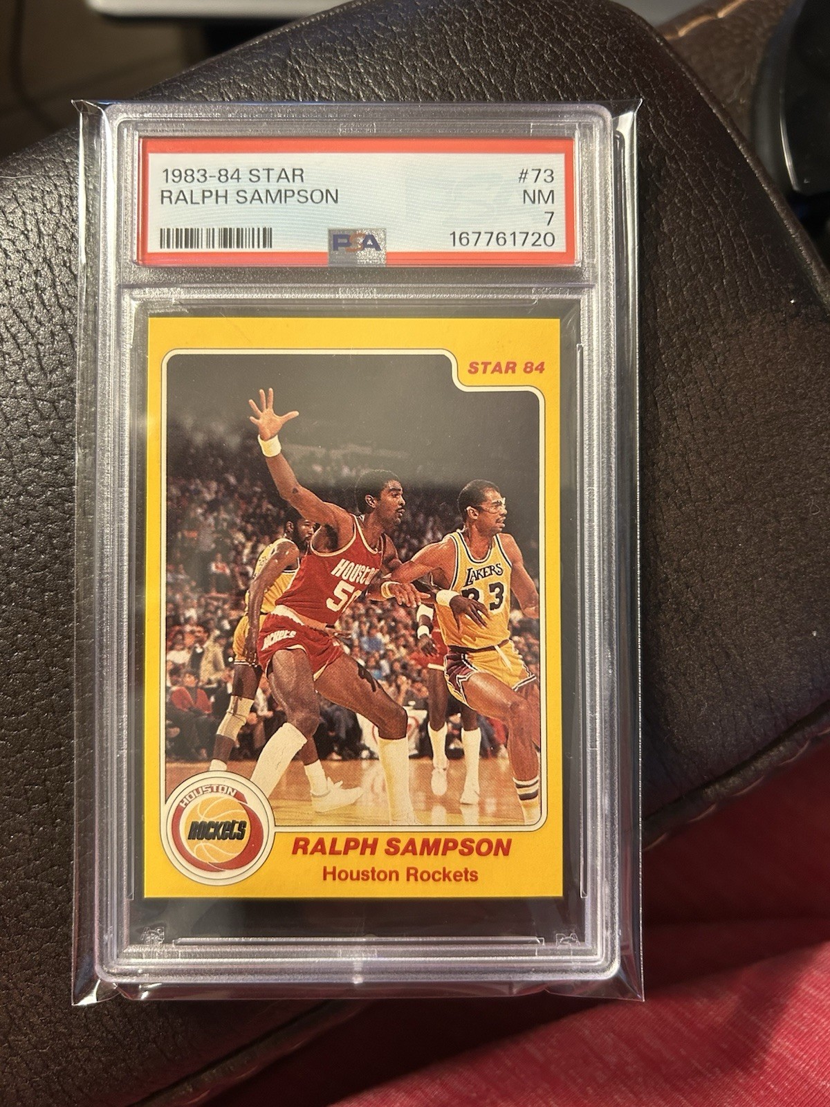 1983-84 Star Ralph Sampson #73 PSA 7 NM Houston Rockets HOF 1983-84 Star Ralph Sampson #73 PSA 7 NM Houston Rockets HOF
