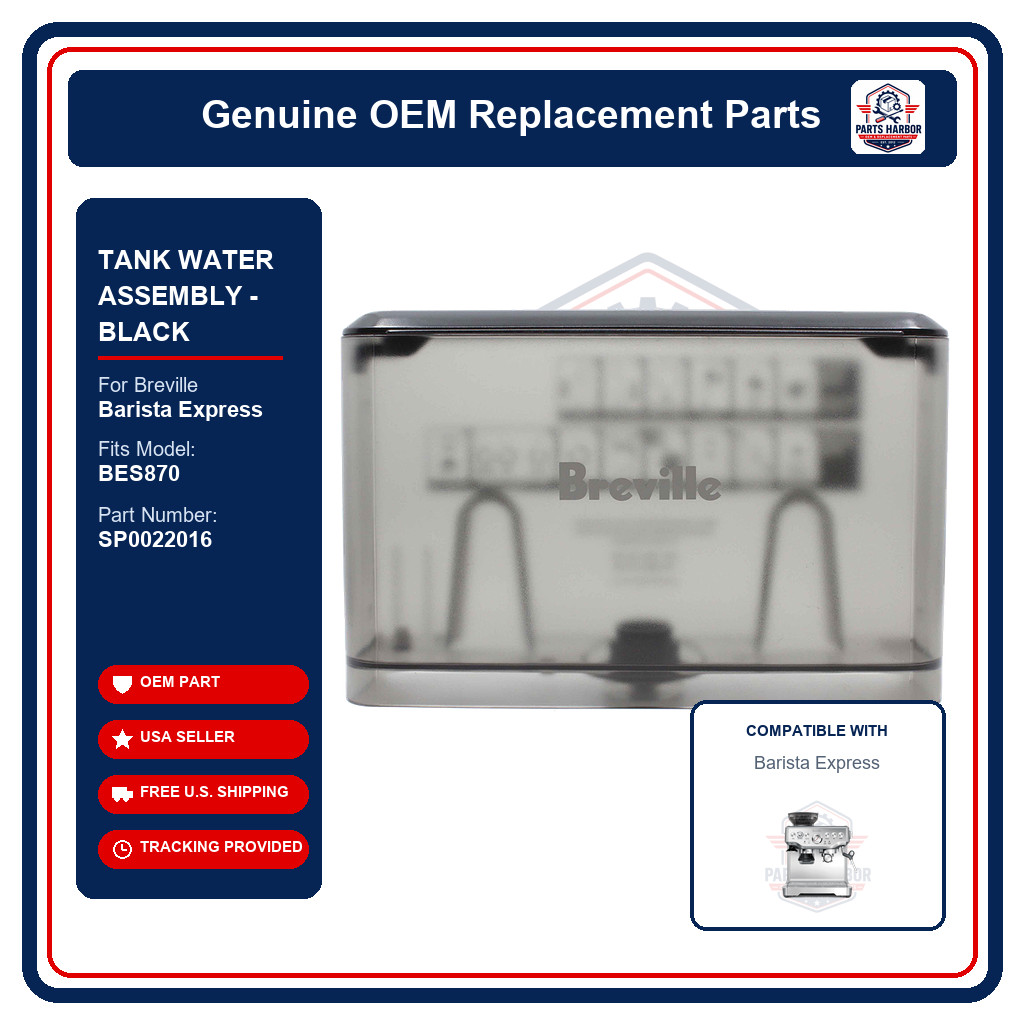 Genuine OEM Breville Water Tank Assembly - Black Sesame for BES870 - SP0022016