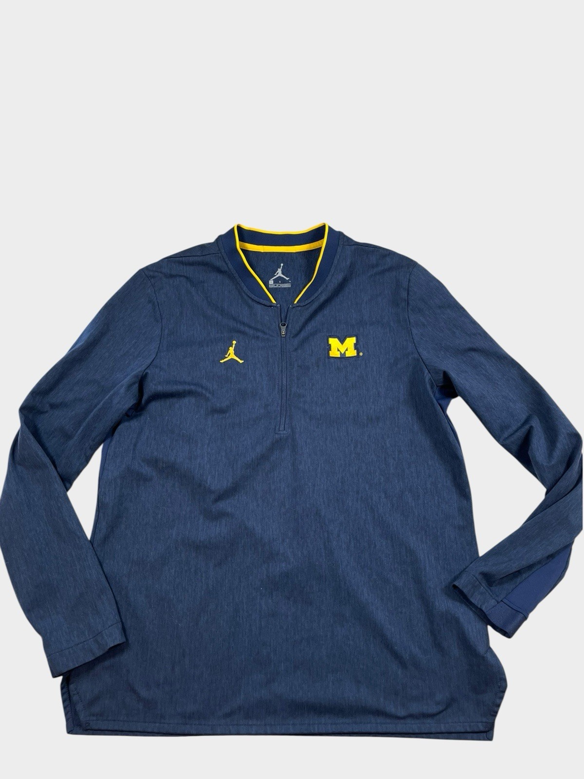 Blue Nike Jordan UM Michigan Wolverines Pullover Sweatshirt Men\'s L Large Blue Nike Jordan UM Michigan Wolverines Pullover Sweatshirt Men\'s L Large
