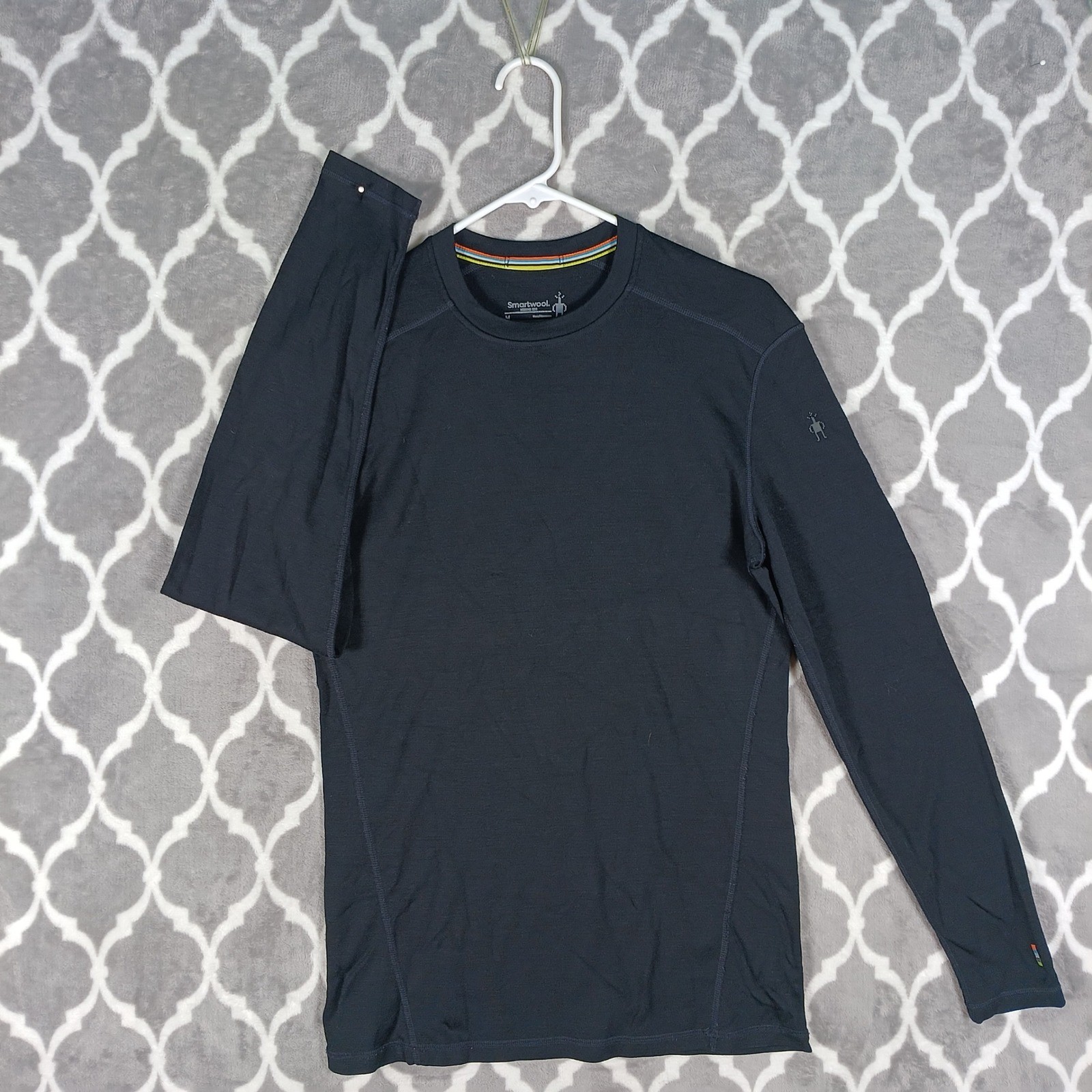 Smartwool Merino 250 Classic Thermal Long Sleeve Shirt Men M Black Base Layer