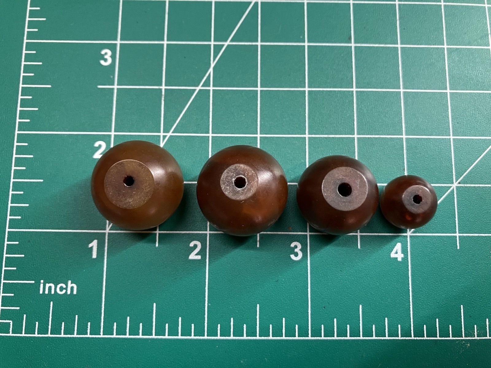4 Antique African Bakelite Amber Beads 4 Antique African Bakelite Amber Beads
