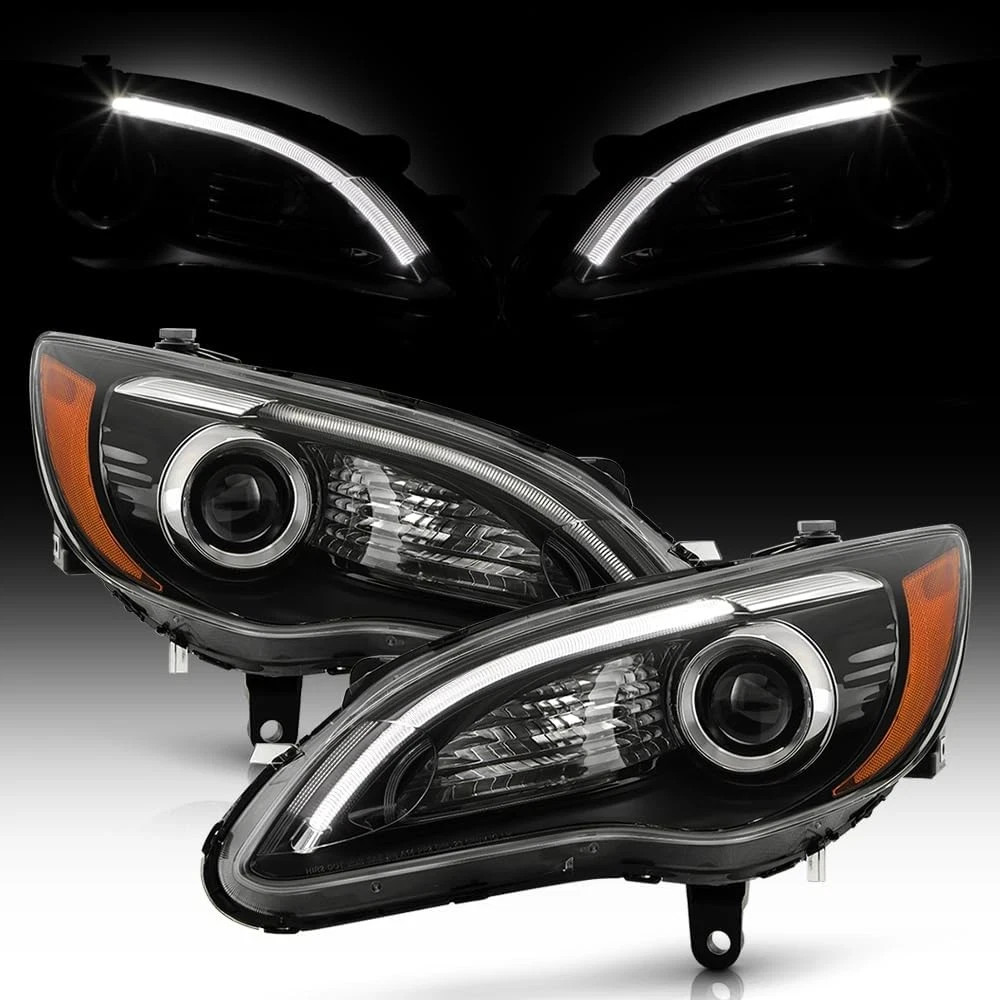 - for 2011-2014 Chrysler 200 Factory Style Black LED DRL Projector Headlights He