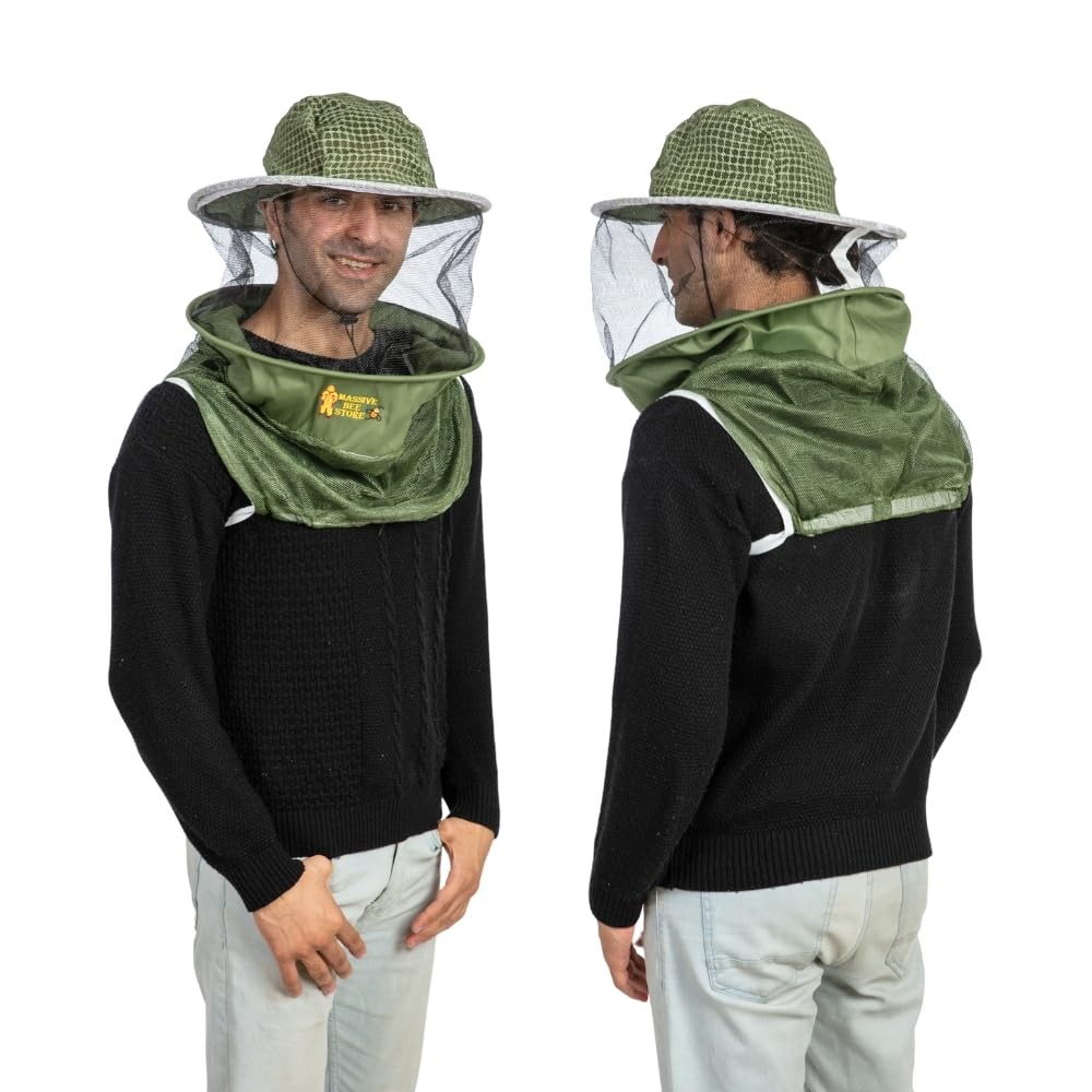 Massive Bee Store Three Layer Ventilated Beekeeping Veil in Round (3-Layer Hat,