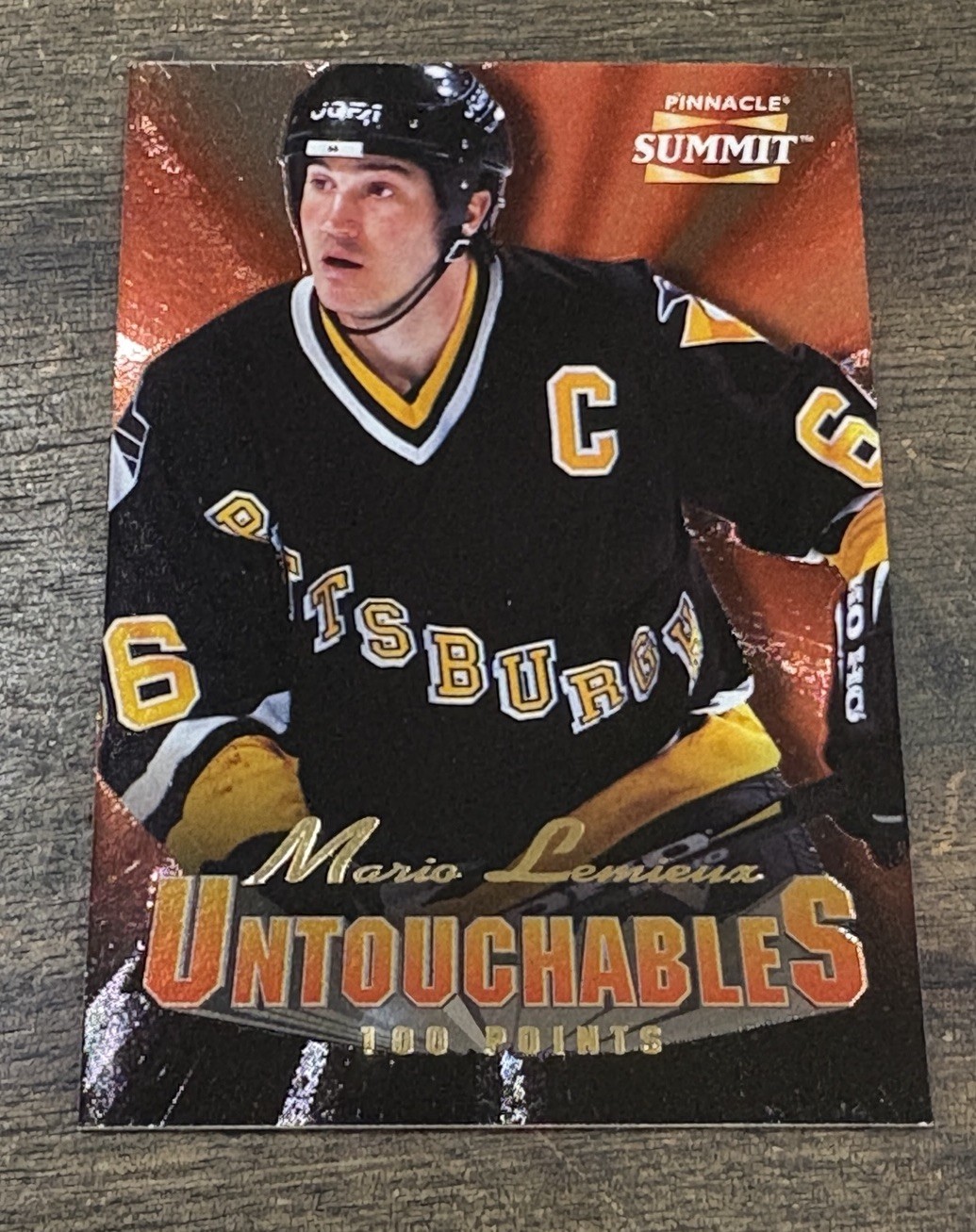 1996-97 Mario Lemieux Pinnacle Sunmit Untouchables /1000 100 Points #1 1996-97 Mario Lemieux Pinnacle Sunmit Untouchables /1000 100 Points #1
