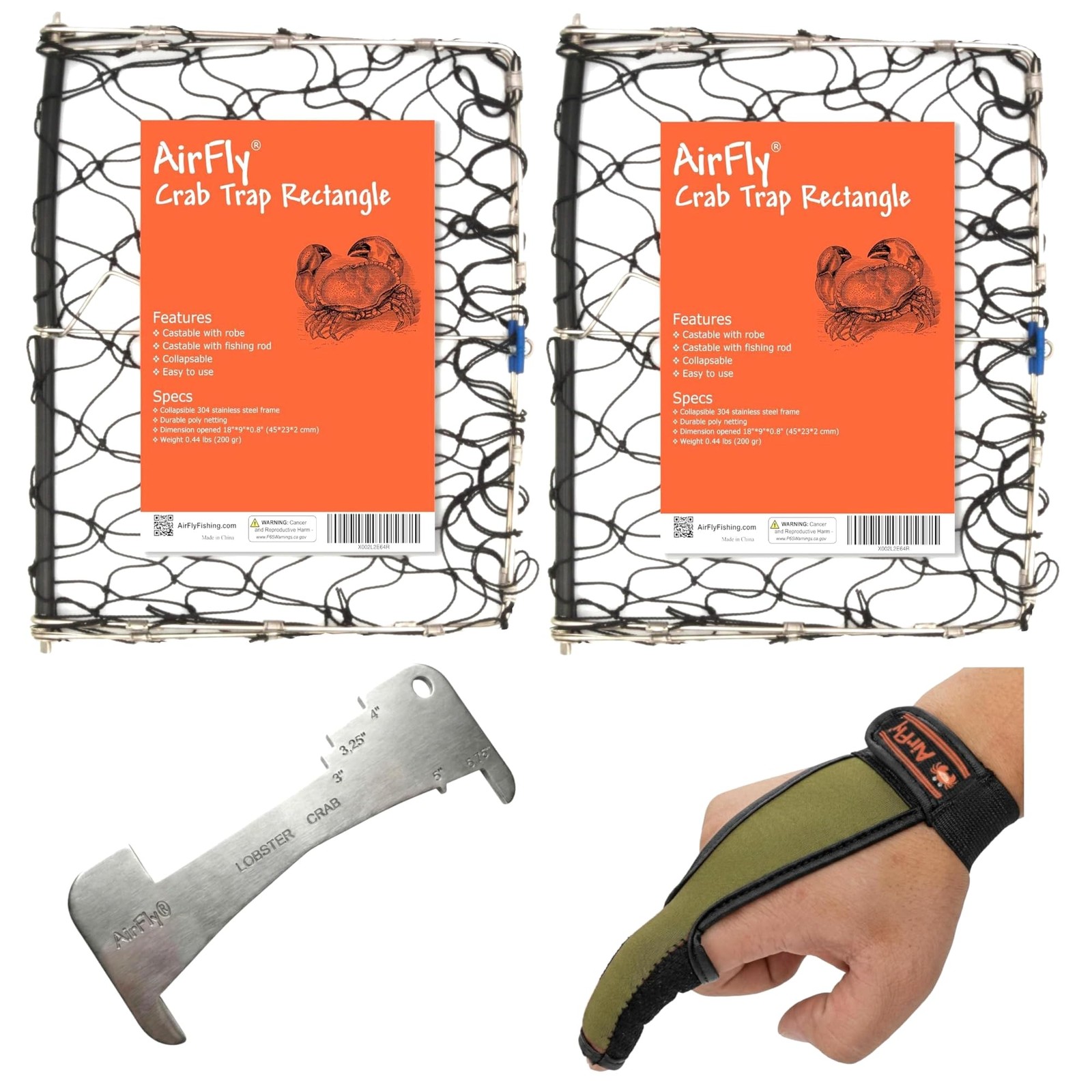 AirFly Foldable Castable Crab Trap - Crab Hawk & Crab Jaw Star Trap with Bait Cl AirFly Foldable Castable Crab Trap - Crab Hawk & Crab Jaw Star Trap with Bait Cl