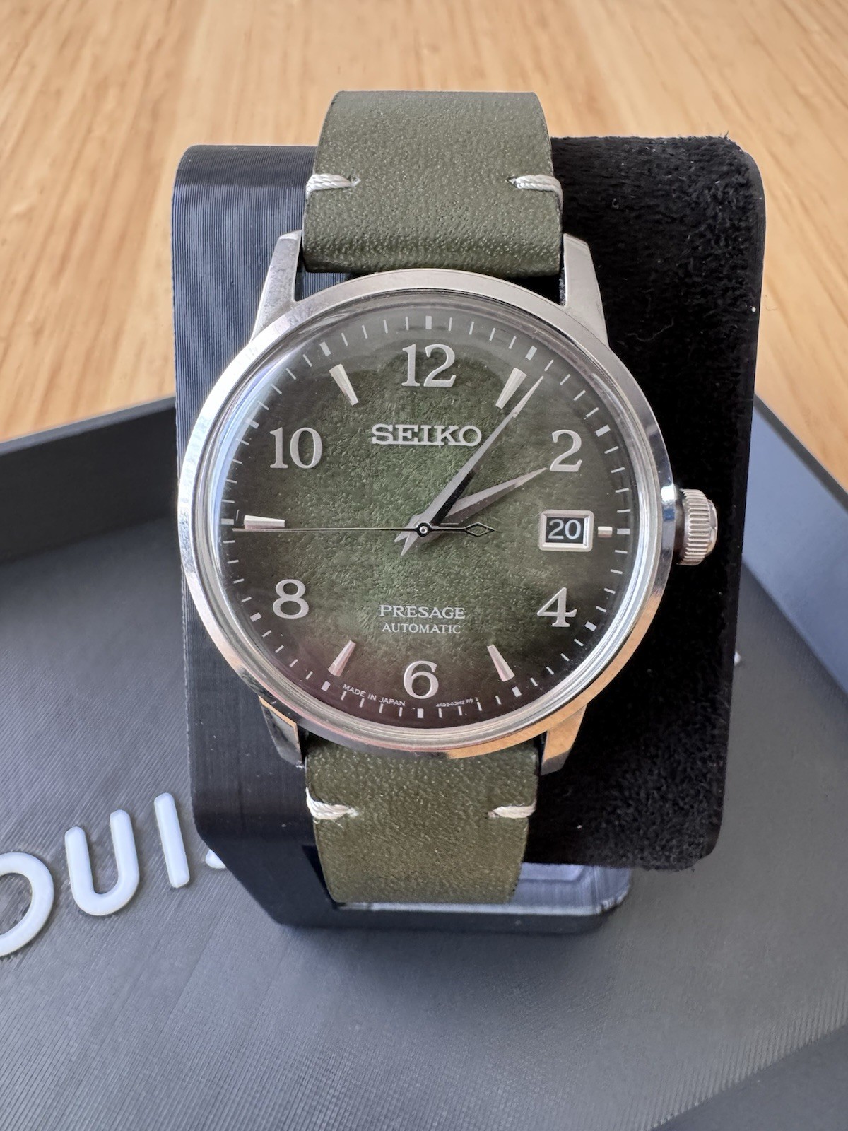 Seiko Presage SARY181 Limited Edition Green Matcha Dial Leather Strap Date Watch