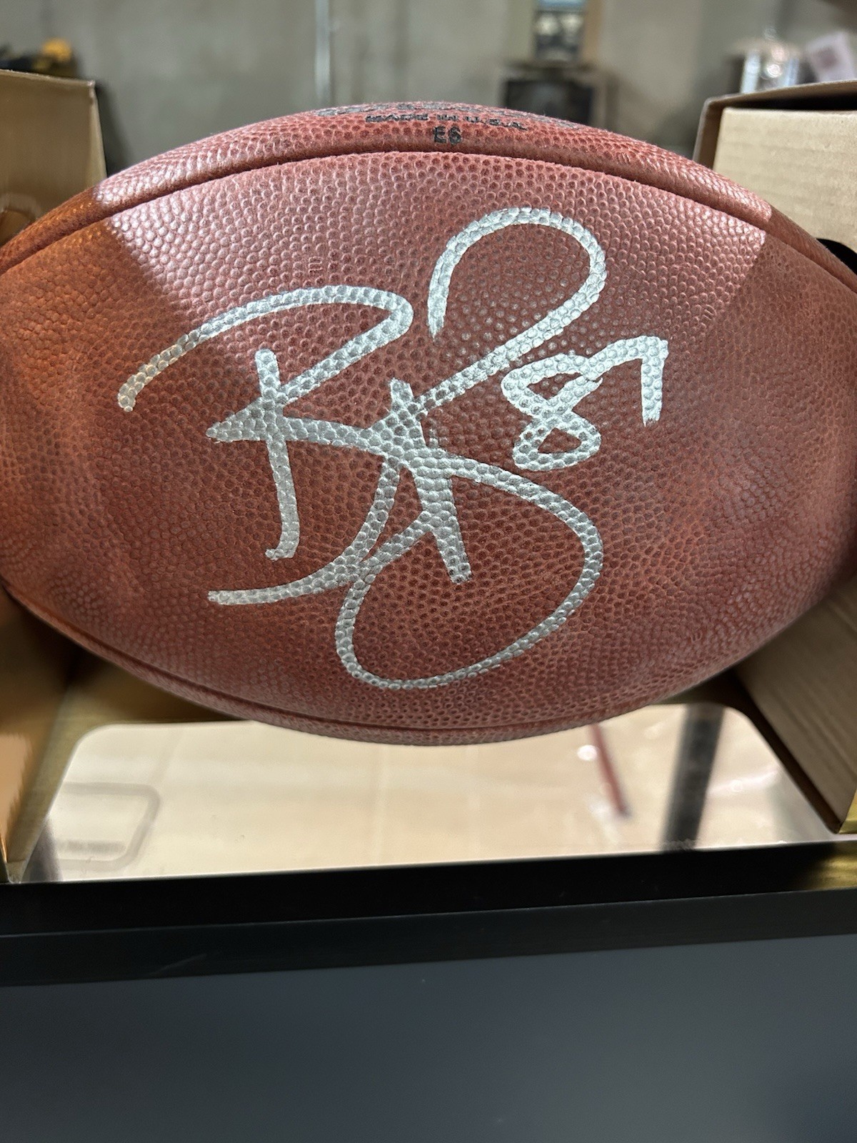 Reggie Wayne (#87) Autographed NFL Authentic Game Football with Display Case Reggie Wayne (#87) Autographed NFL Authentic Game Football with Display Case