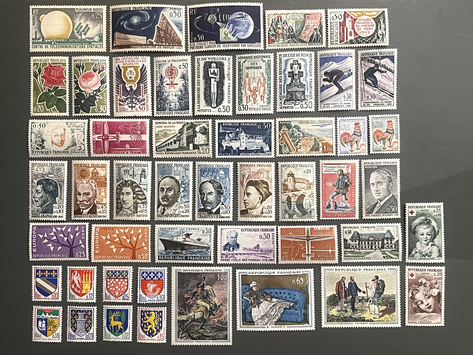 France 1962 Complete Year Set MNH** – Stamp Collection – Mint Never Hinged