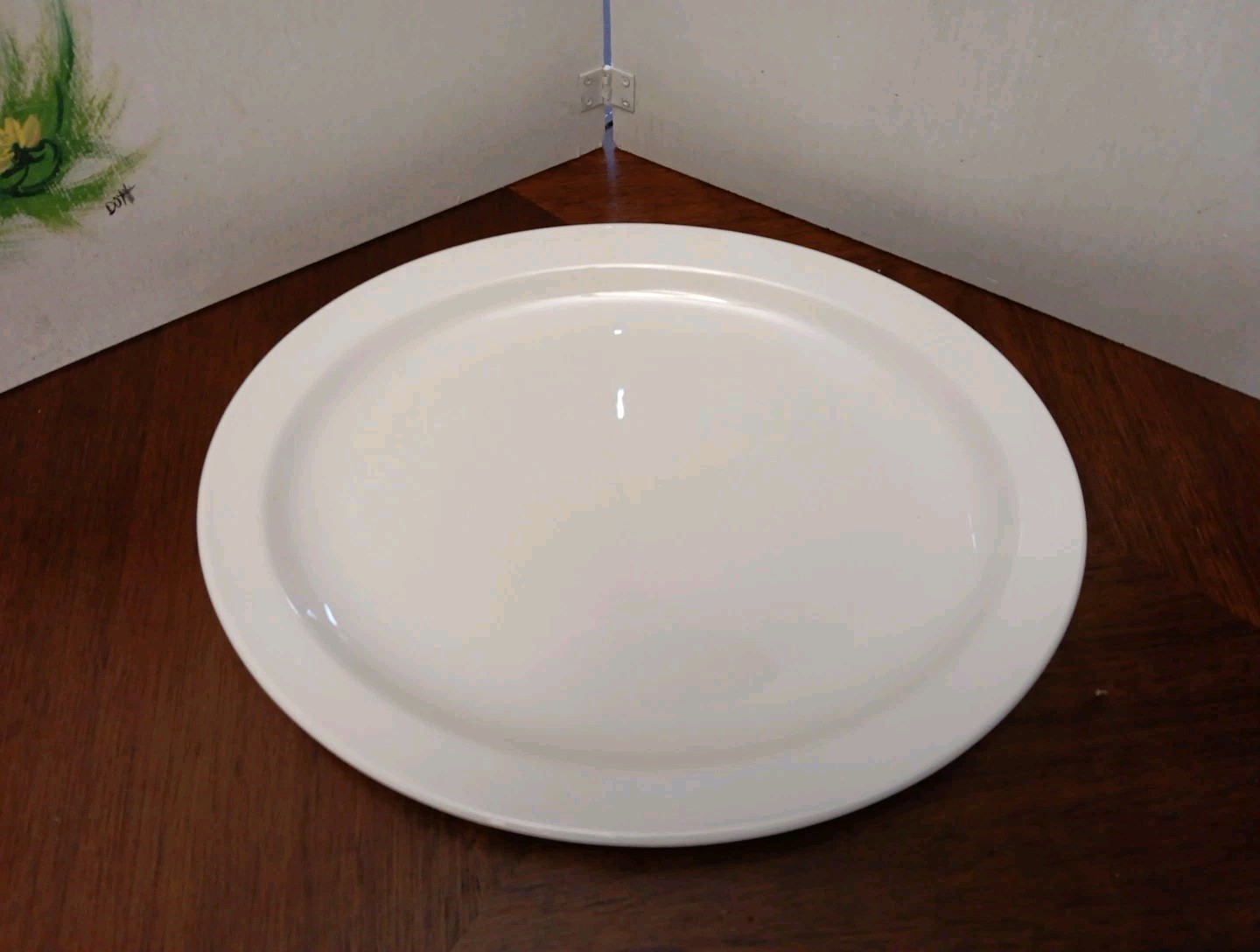 Vtg Midwinter Stonehenge White Oval Serving Platter Plate 12x9\