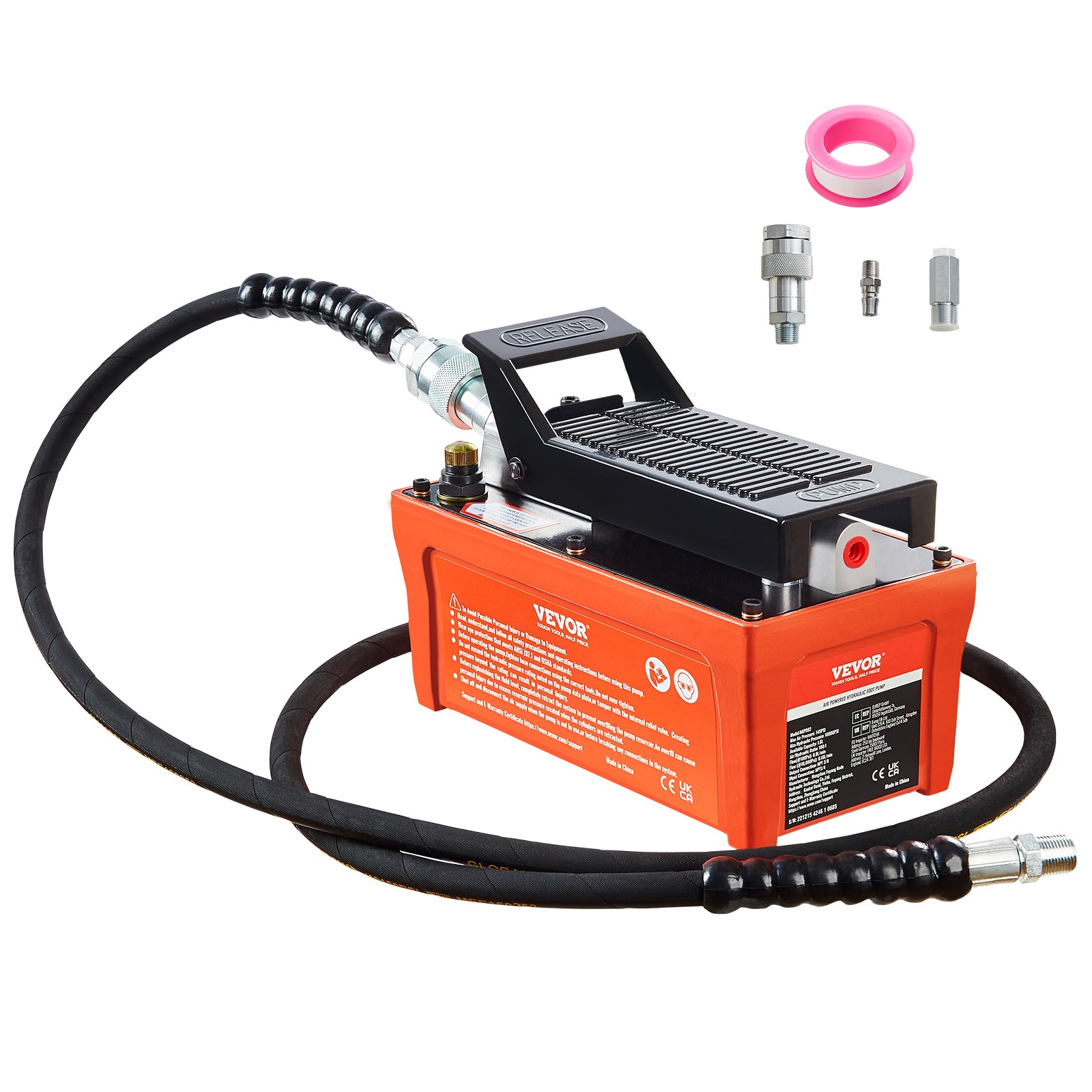 Air Hydraulic Pump Foot Operated Pump 10,000PSI 98in³ 6.6FT Auto Body Shop Air Hydraulic Pump Foot Operated Pump 10,000PSI 98in³ 6.6FT Auto Body Shop