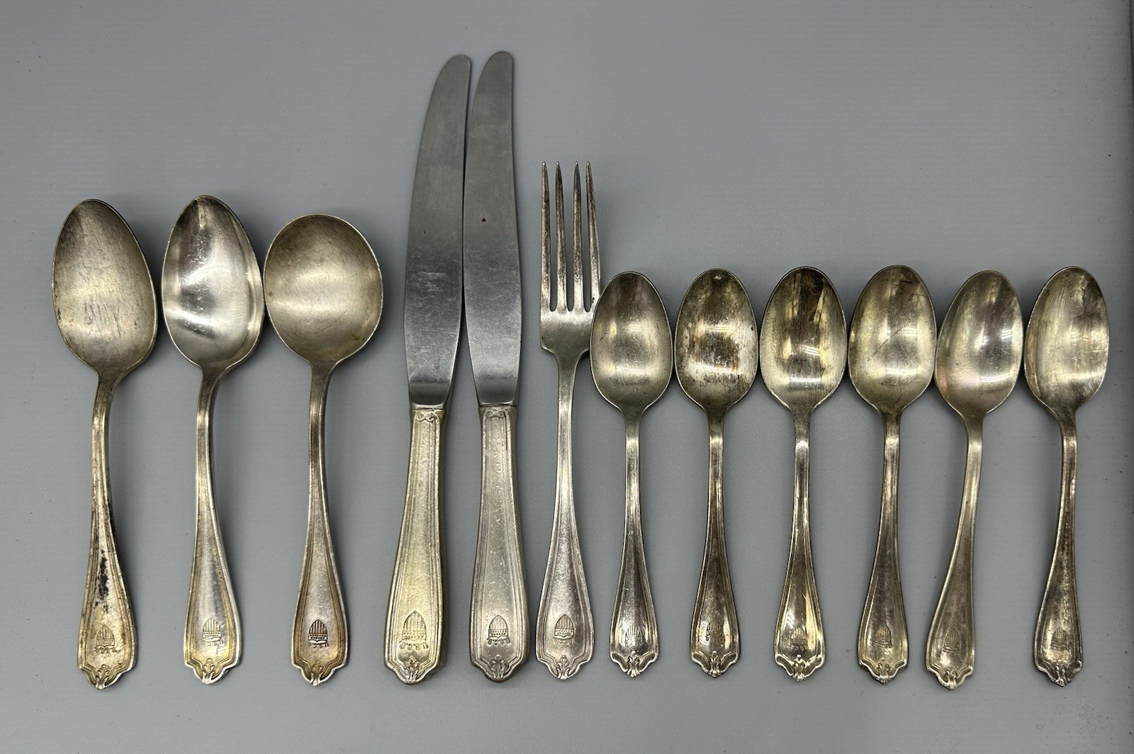 International Silver Co USCG US Coast Guard Silverplate Flatware 12 Piece VTG