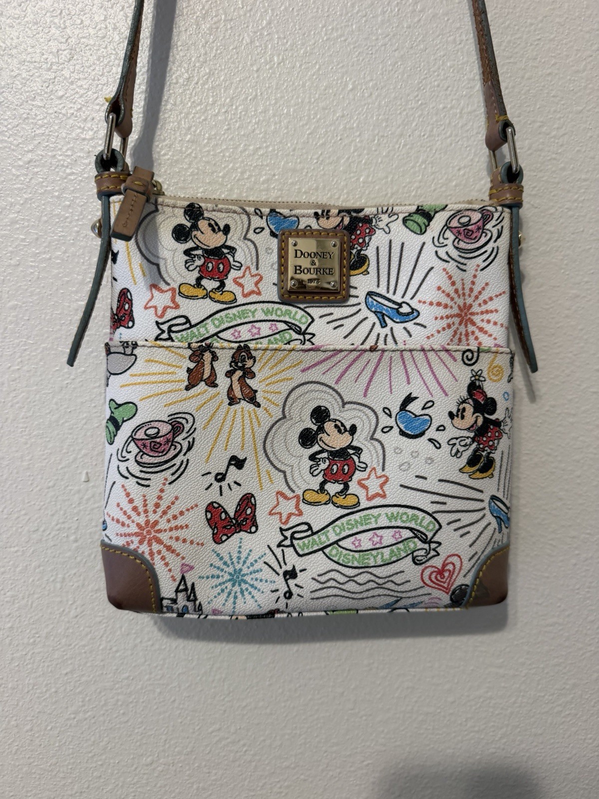 Dooney & Bourke Disney Mickey & Minnie Small Crossbody Bag Walt Disney World