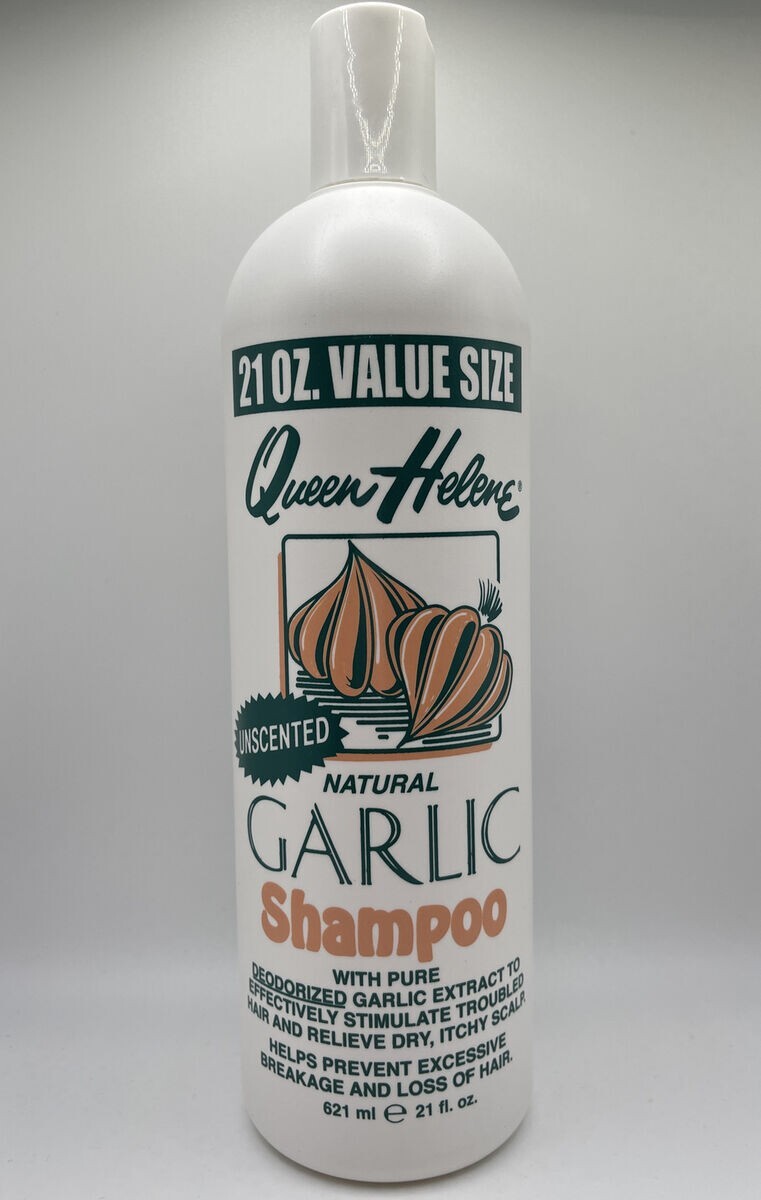 QUEEN HELENE HELEN GARLIC SHAMPOO 21 FL. OZ, UNSCENTED NEW
