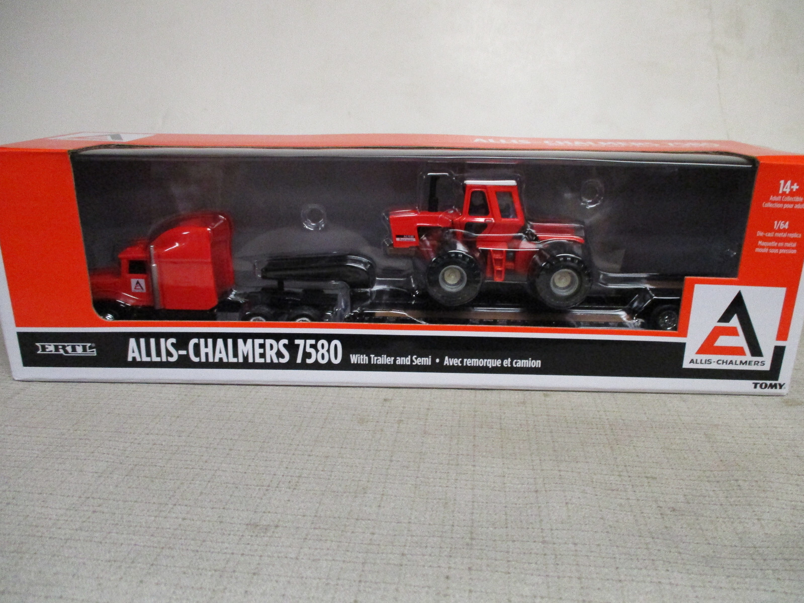 2024 Ertl Allis Chalmers 7580 Toy Set with Semi & Trailer,  1/64 Scale NIB