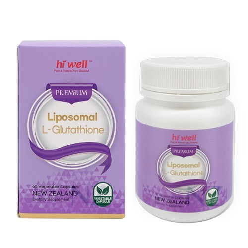 Hi Well Premium New Zealand Glutatione with Marine Collagen 90capsules