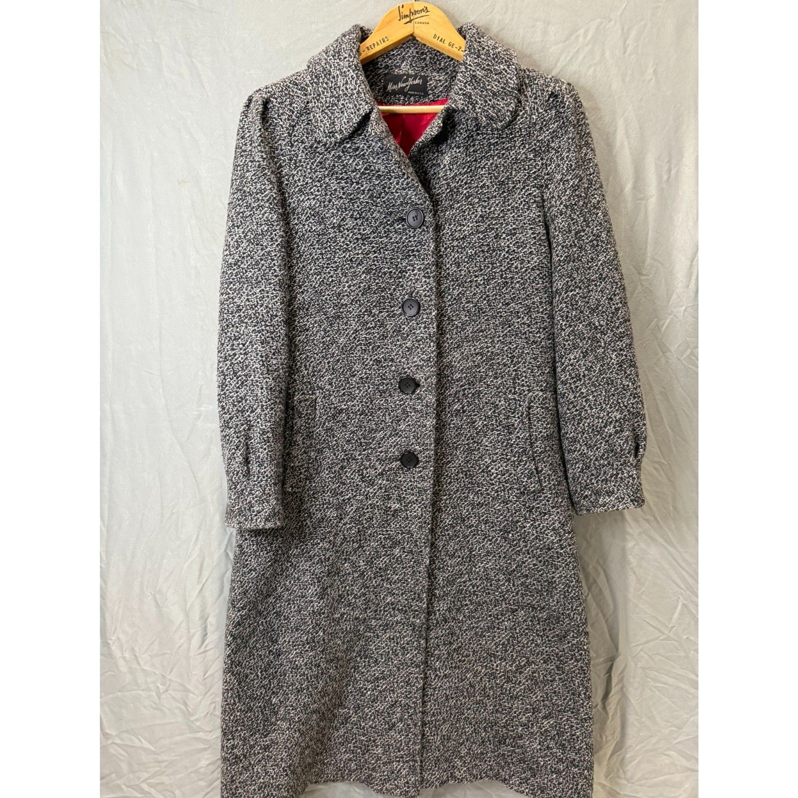 Vintage Miss New Yorker Tweed Long Trench Coat Vintage Miss New Yorker Tweed Long Trench Coat