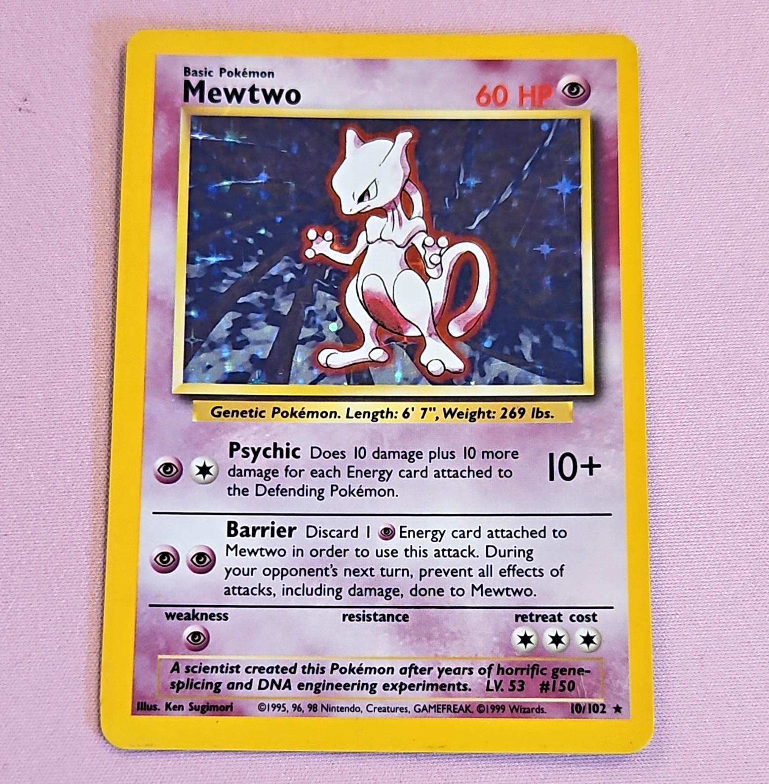 Pokemon TCG Base Set Mewtwo 10/102 Holo Rare Unlimited EN Wizards of the Coast Pokemon TCG Base Set Mewtwo 10/102 Holo Rare Unlimited EN Wizards of the Coast