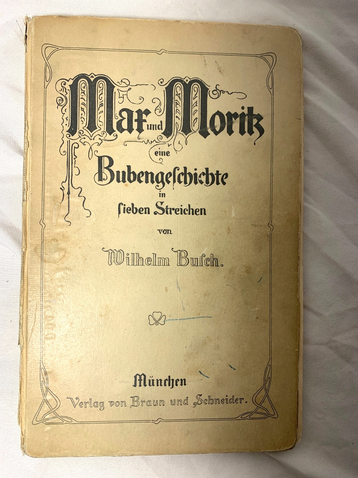 Vintage Mar und Moritz by Wilhelm Burch Munich German very old Vintage Mar und Moritz by Wilhelm Burch Munich German very old