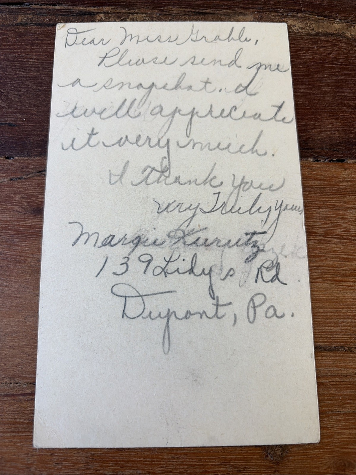 Betty Grable Fan Mail Betty Grable Fan Mail