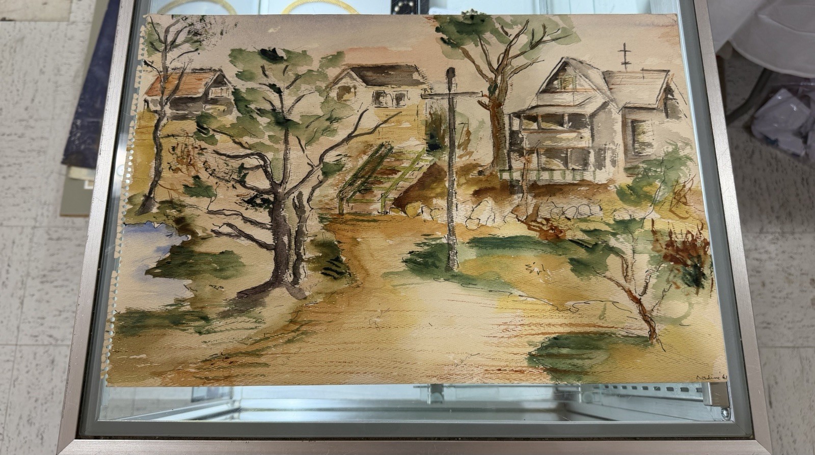 signed Original Watercolor 12x18 Dated 1961 signed Original Watercolor 12x18 Dated 1961