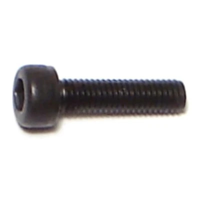 3mm-0.5 x 12mm Black Oxide Knurled Hex Socket Cap Screws (10 pcs.)