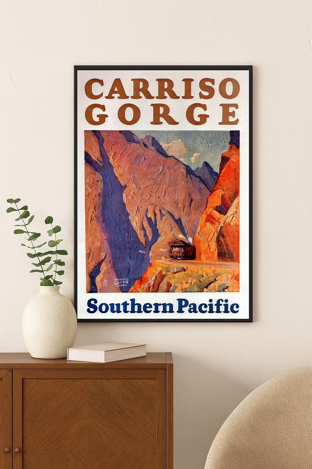 Vintage c1910s Southern Pacific Carriso Gorge Poster 🌄 24x32” Vintage c1910s Southern Pacific Carriso Gorge Poster 🌄 24x32”