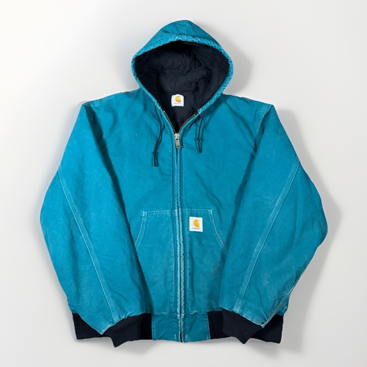 Carhartt Duck Active Jacket Thermal Lined Mens XL JR132 J03 AQU Aqua Blue Carhartt Duck Active Jacket Thermal Lined Mens XL JR132 J03 AQU Aqua Blue