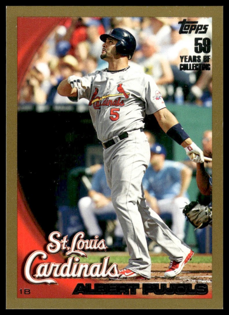 2010 Topps #100 Albert Pujols SN Gold #/2010 St. Louis Cardinals 2010 Topps #100 Albert Pujols SN Gold #/2010 St. Louis Cardinals
