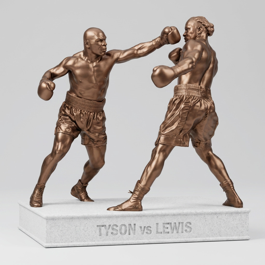 Lennox Lewis vs Mike Tyson Heavyweight - Boxing Collectible Statue
