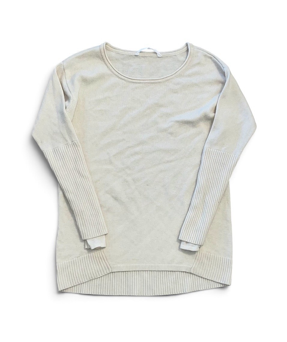 ATHLETA Women’s Nopa Merino Wool Cream Pullover Sweater Size Medium