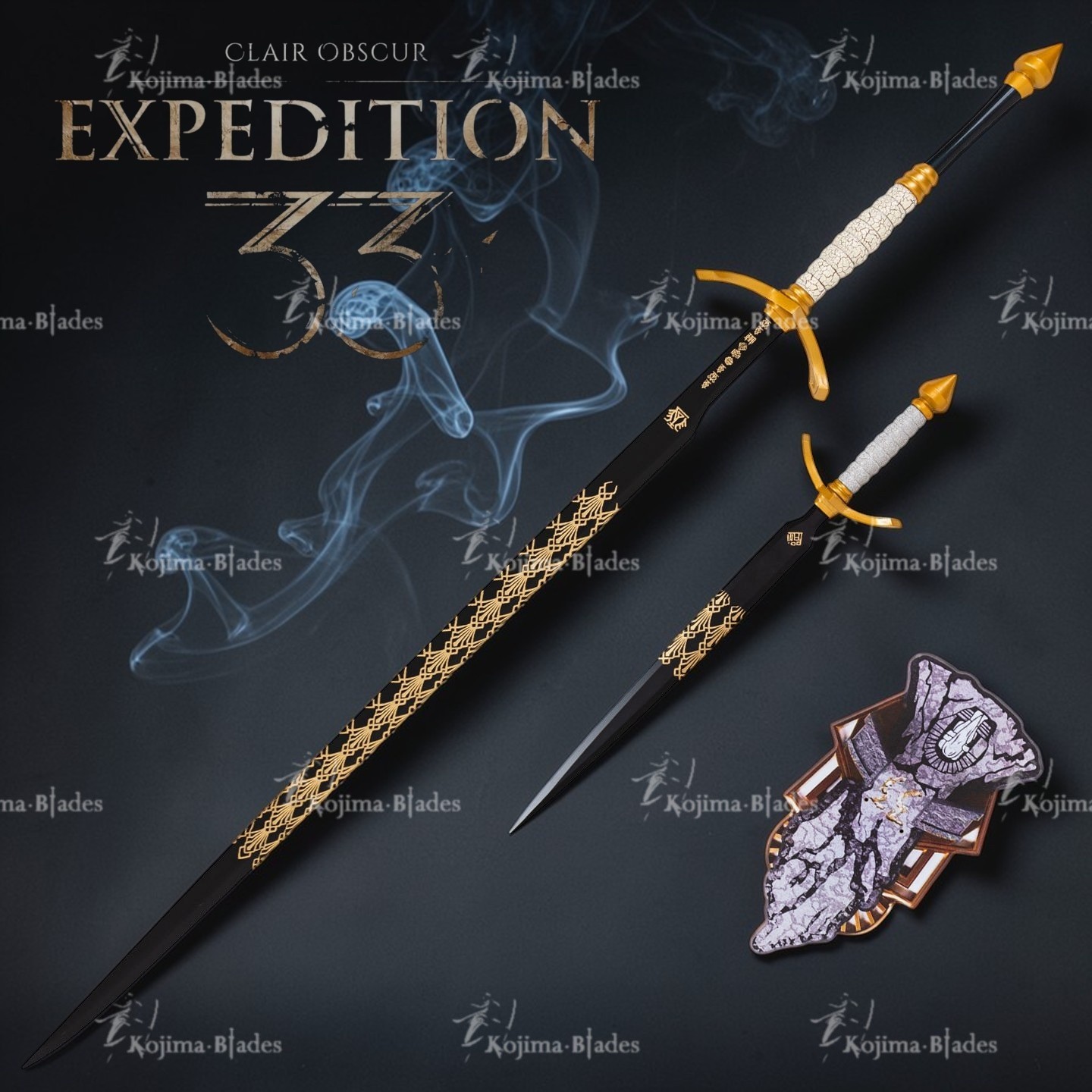 47” Gustave Noahram Sword Set Expedition 33 Full Metal 1:1 Metal, Ship From USA
