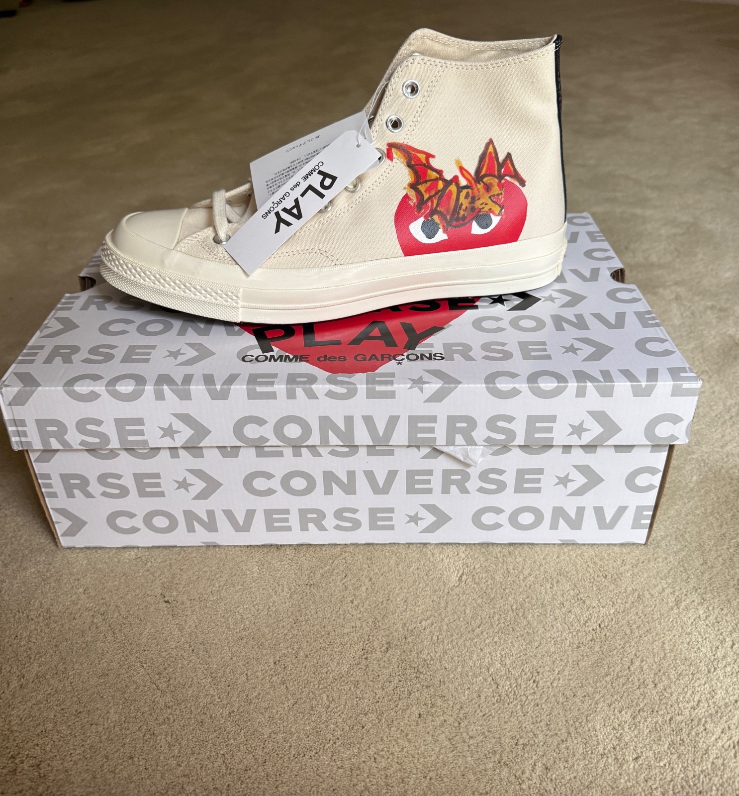 CDG Commes Des Garcons Play x Robert Nava x Future Converse Hi-Top US11M CDG Commes Des Garcons Play x Robert Nava x Future Converse Hi-Top US11M
