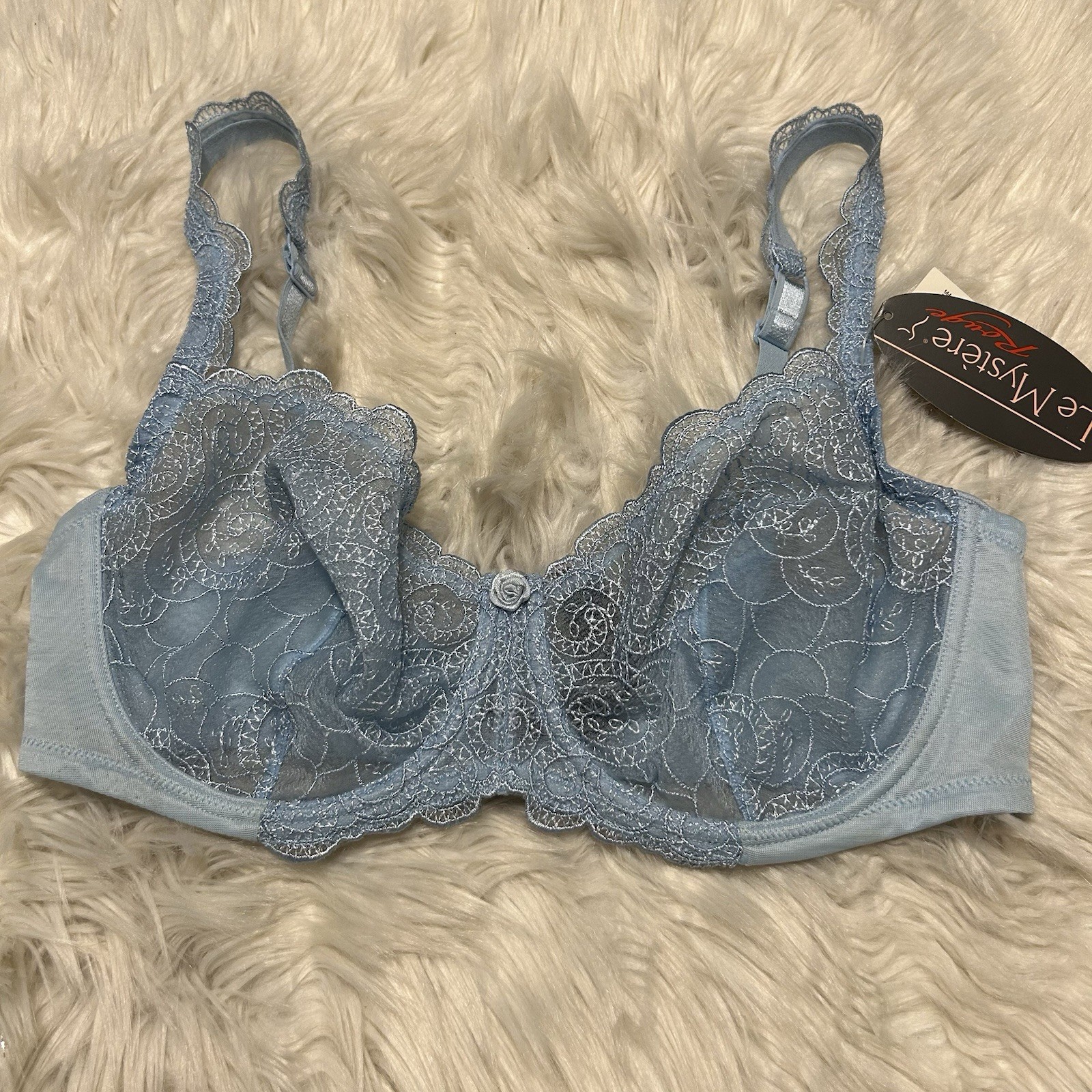 Le Mystere 34DD Bra Blue Rogue Collection Tornado Underwire Back Close 91034 NEW