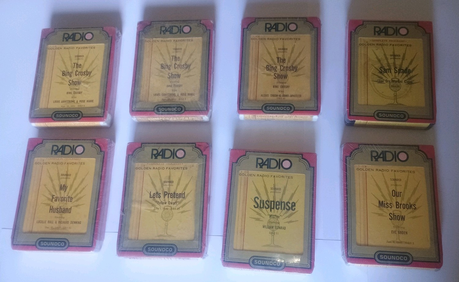 Vintage 1940's & 50's Radio (8) 8-Track Tapes  mixed lot  new sealed 