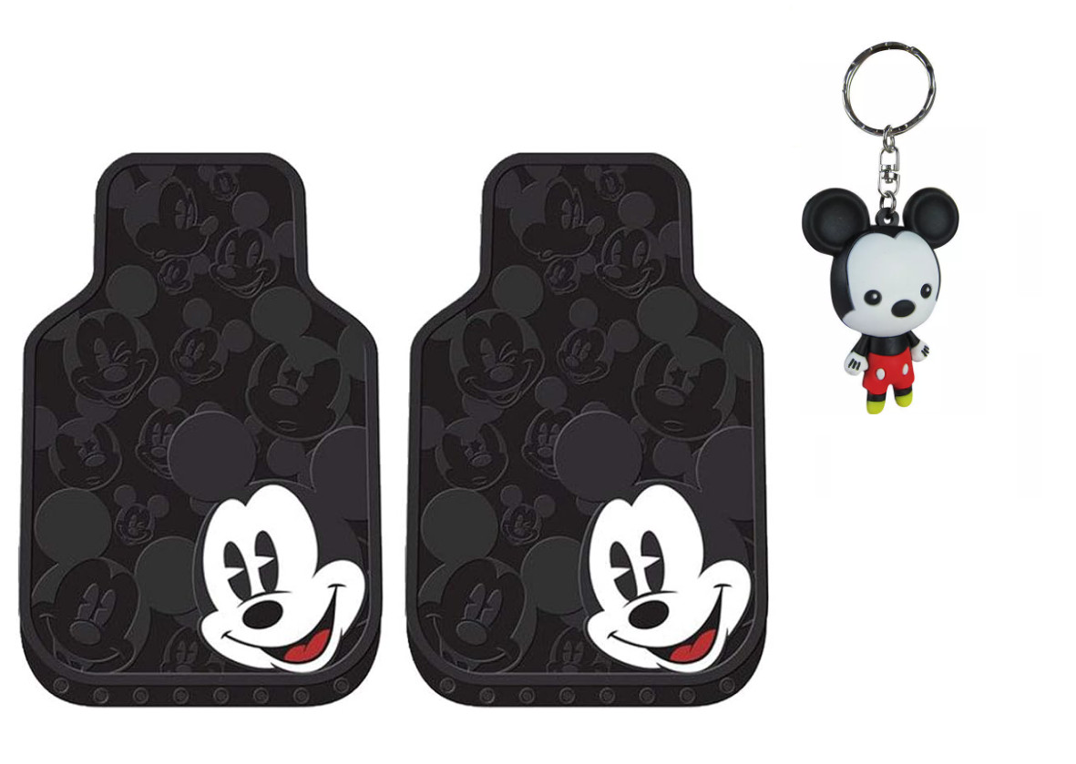 New 3PCS Mickey Mouse Expression Car Truck Suv Front Rubber Floor Mats Keychain New 3PCS Mickey Mouse Expression Car Truck Suv Front Rubber Floor Mats Keychain